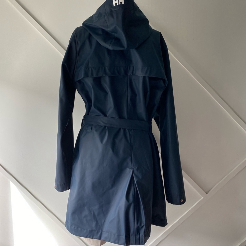 Helly Hansen Kirkwall II Women’s Raincoat Navy Blue Hooded Vented - XL - Picture 4 of 17